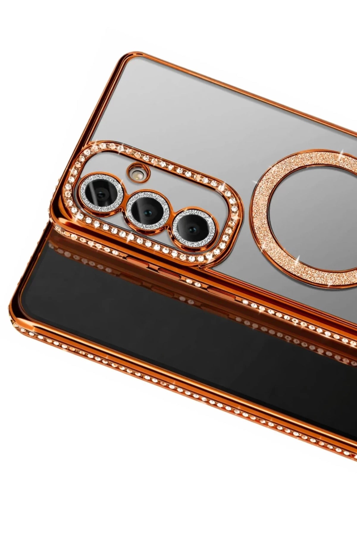 Samsung Galaxy S26 Uyumlu Joke Simli Magneticsafe Kılıf - Turuncu