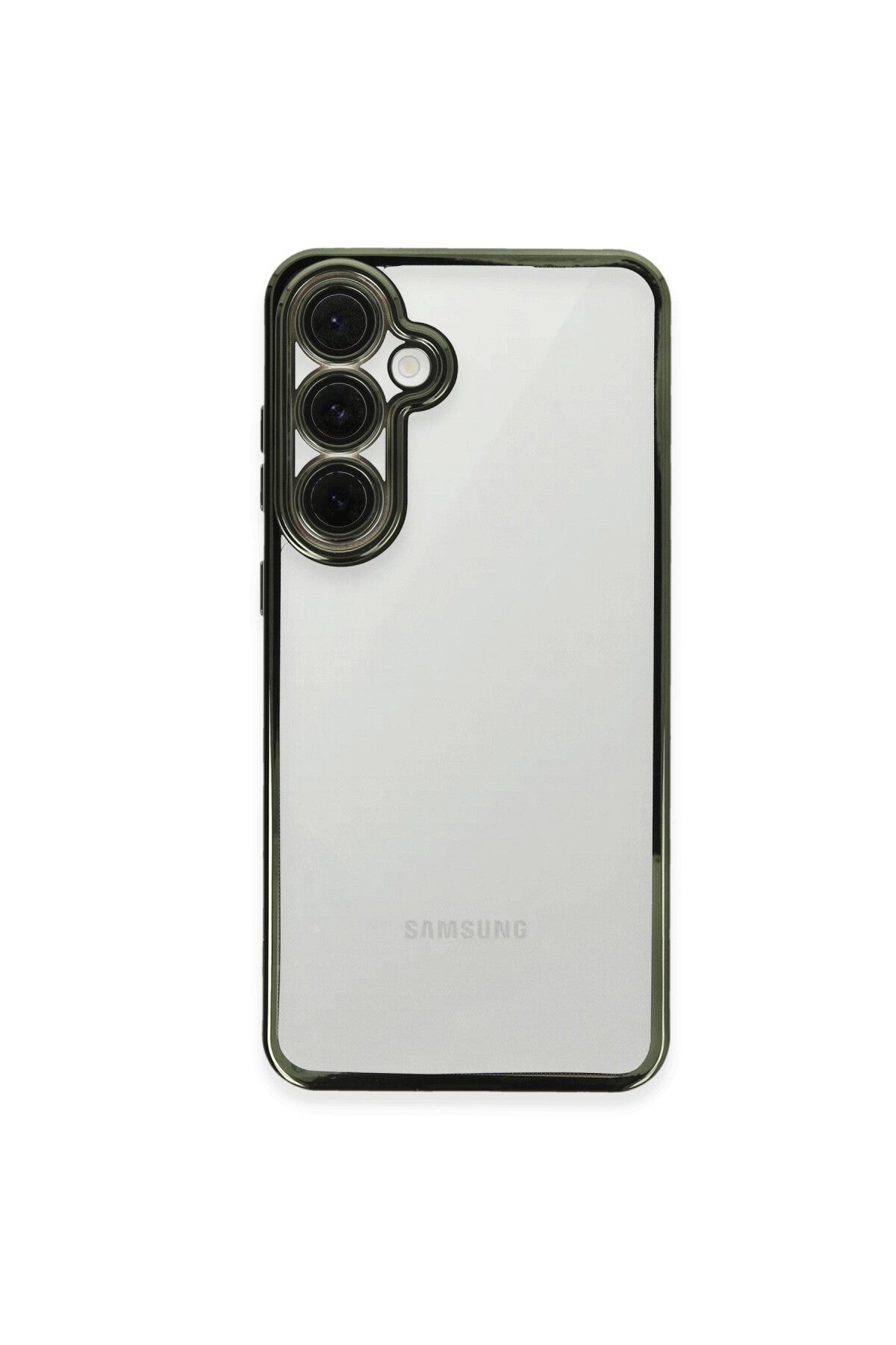 Samsung Galaxy S24 FE Uyumlu Kılıf Lensli Silikon - Yeşil