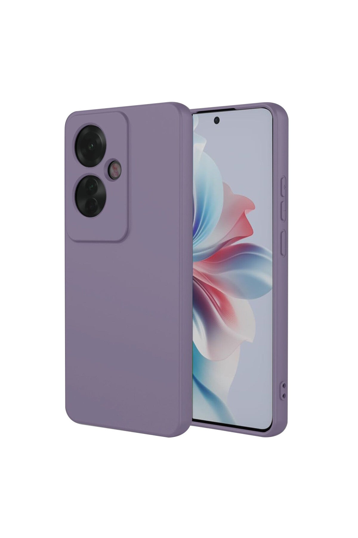 Oppo Reno 11F Uyumlu Kılıf First Silikon - Lila