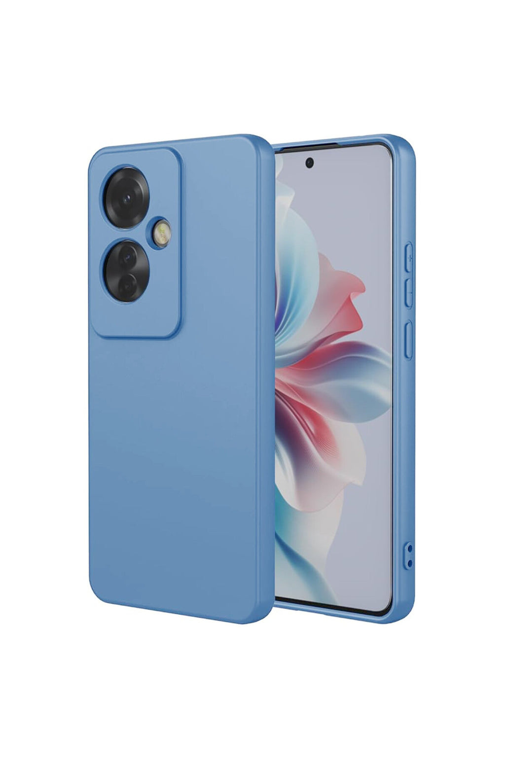 Oppo Reno 11F Uyumlu Kılıf First Silikon - Mavi
