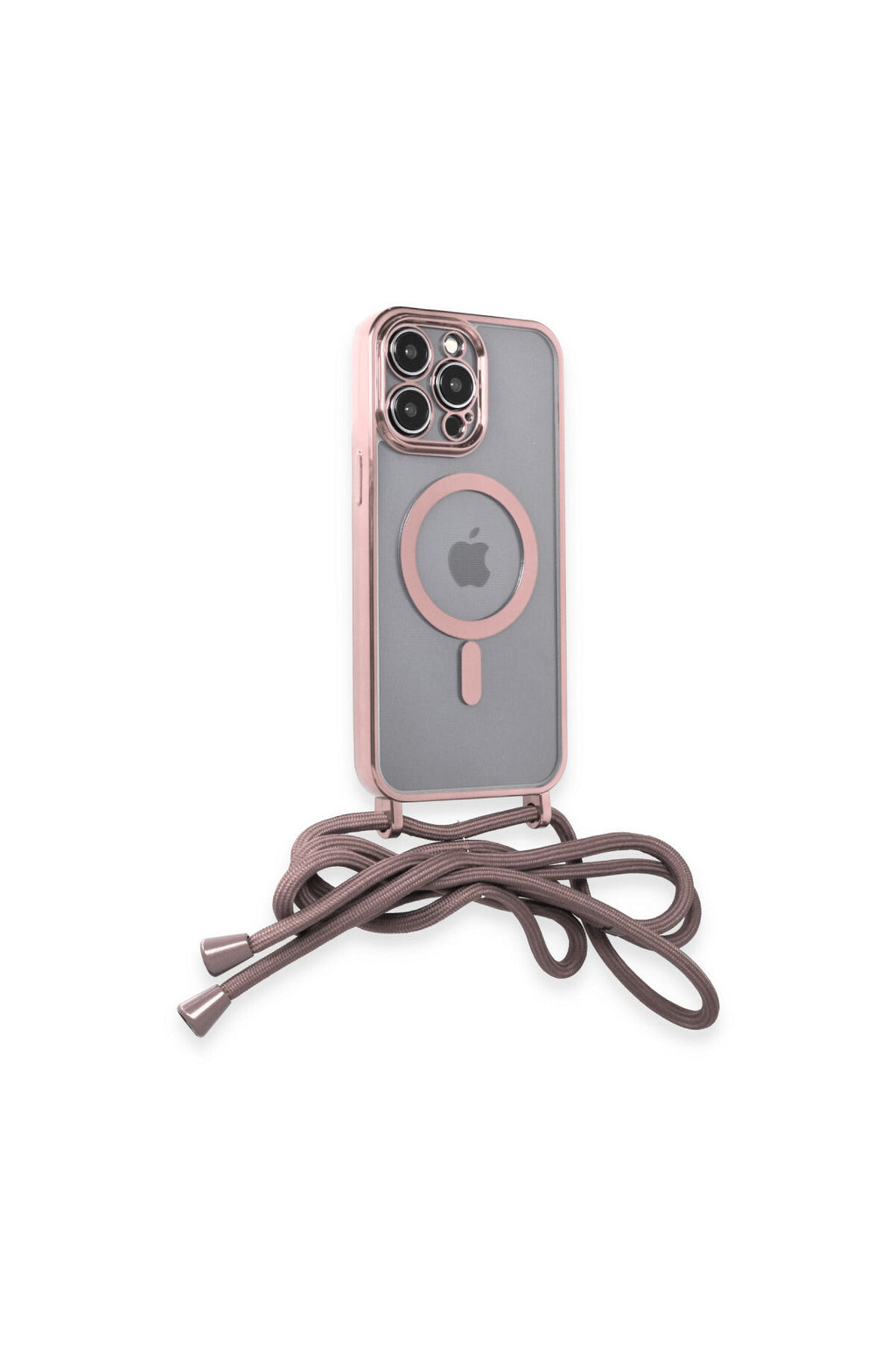 Apple iPhone 14 Pro Uyumlu Kılıf Divo Lazer Askılı Magsafe Kapak - Pembe