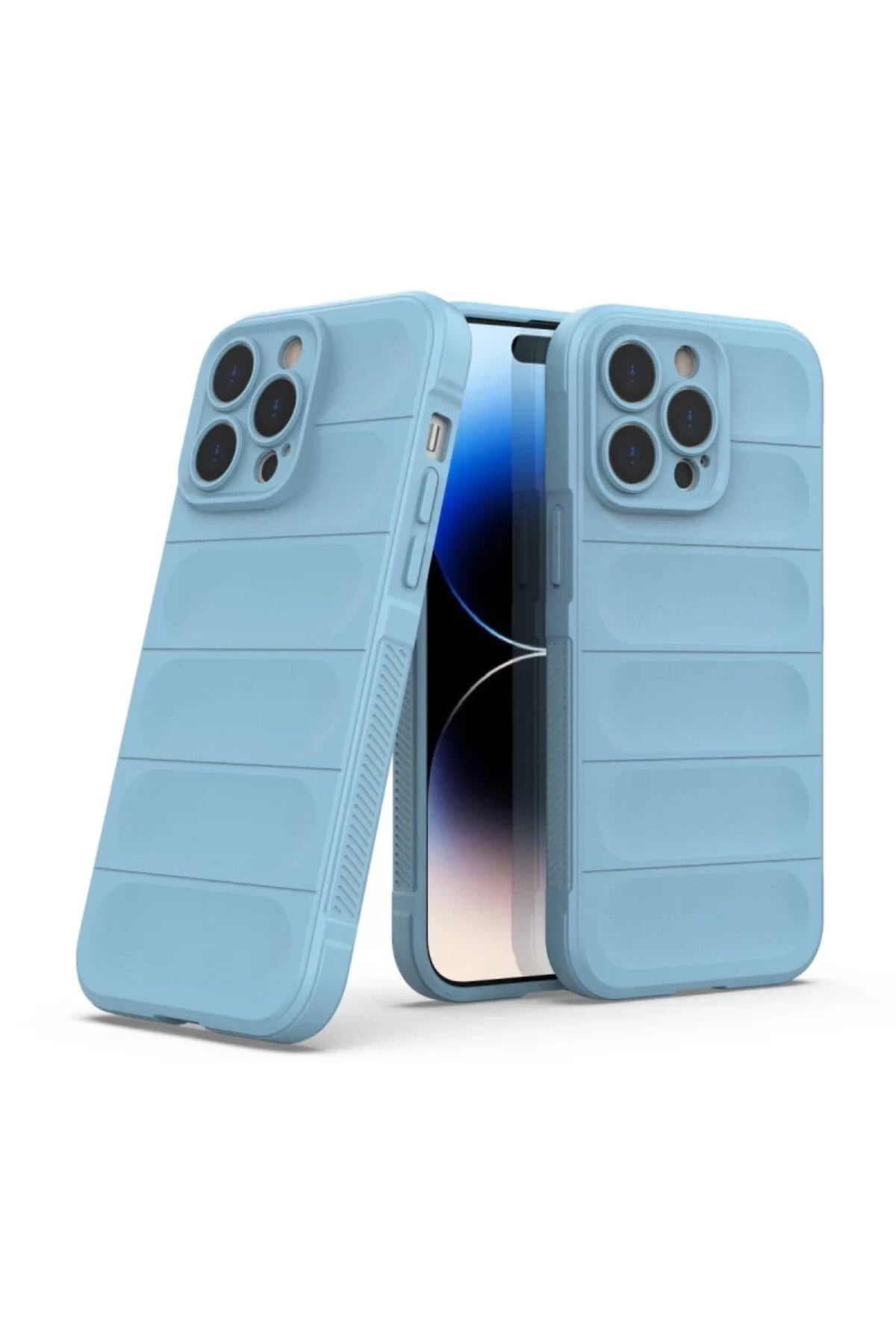 Apple iPhone 14 Pro Uyumlu Kılıf Optimum Silikon - Sky Blue