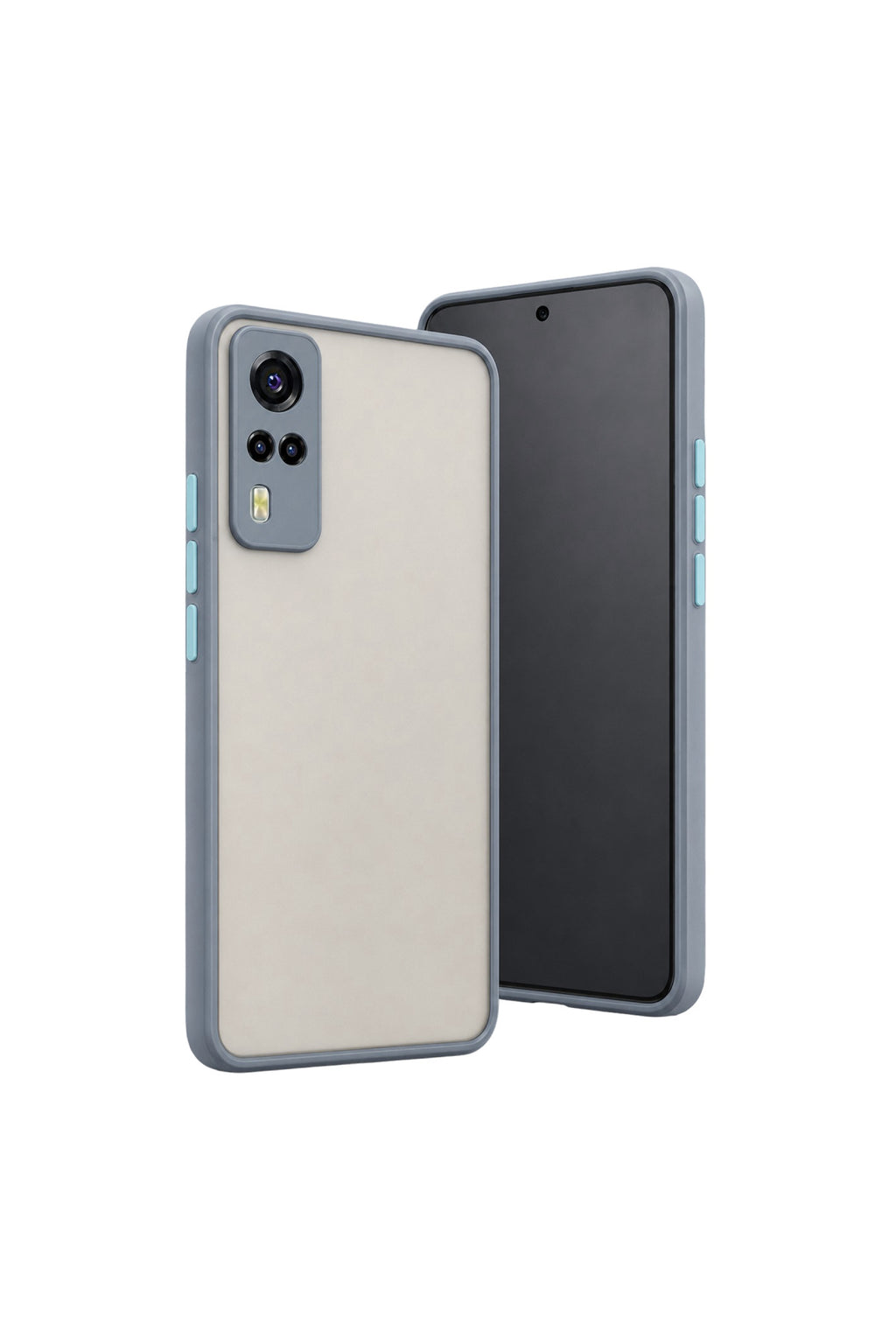 Vivo Y53S Uyumlu Kılıf Montreal Silikon Kapak - Gri