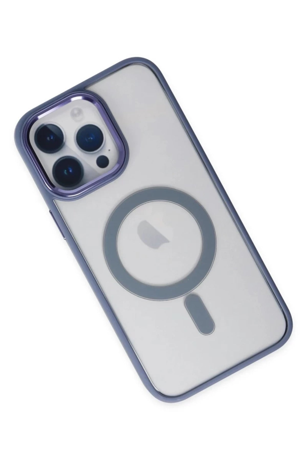 Apple iPhone 14 Pro Uyumlu Kılıf Room Magneticsafe Silikon - Sierra Blue