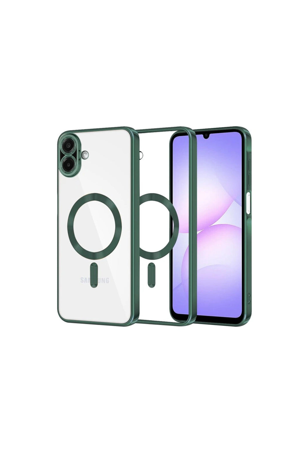 Samsung Galaxy A07 4G Uyumlu Kross Magneticsafe Kapak - Koyu Yeşil
