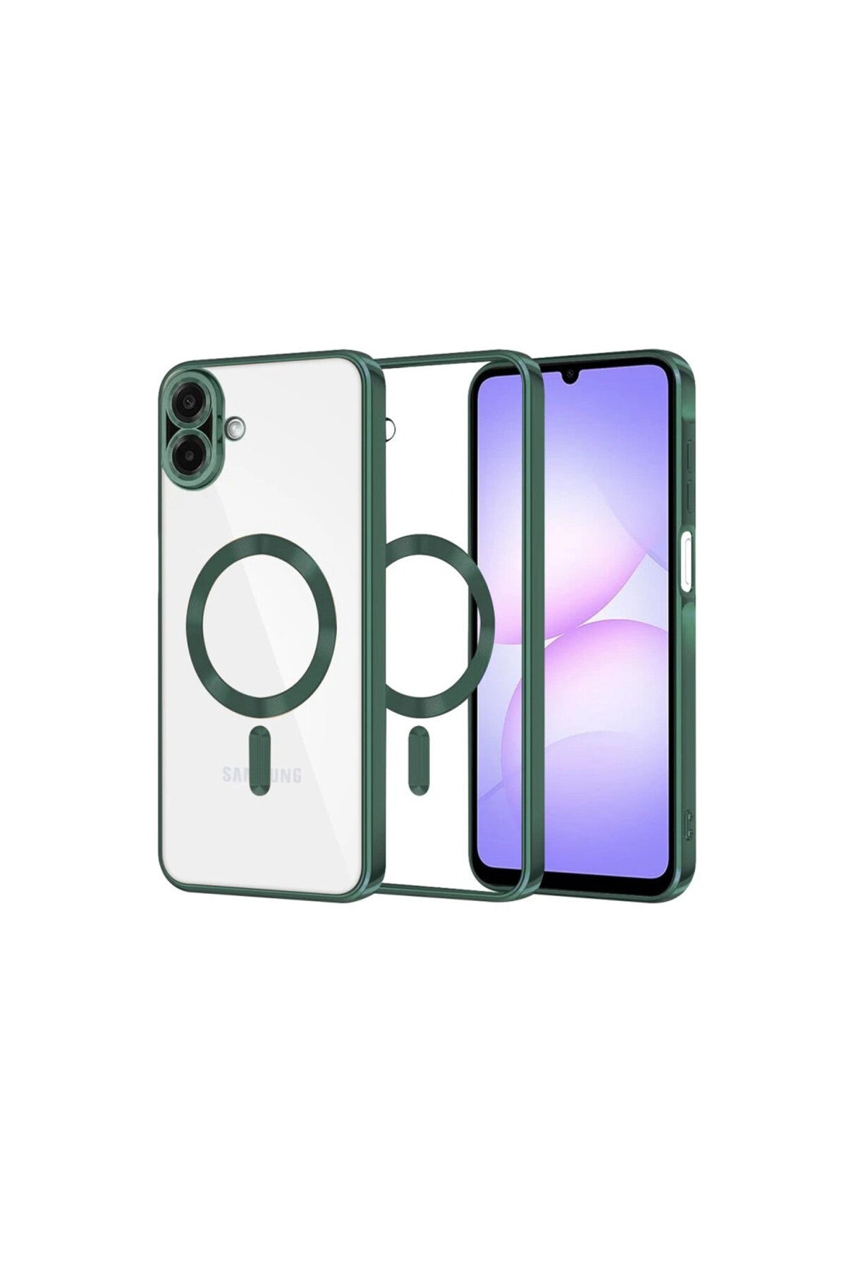 Samsung Galaxy A07 4G Uyumlu Kross Magneticsafe Kapak - Koyu Yeşil