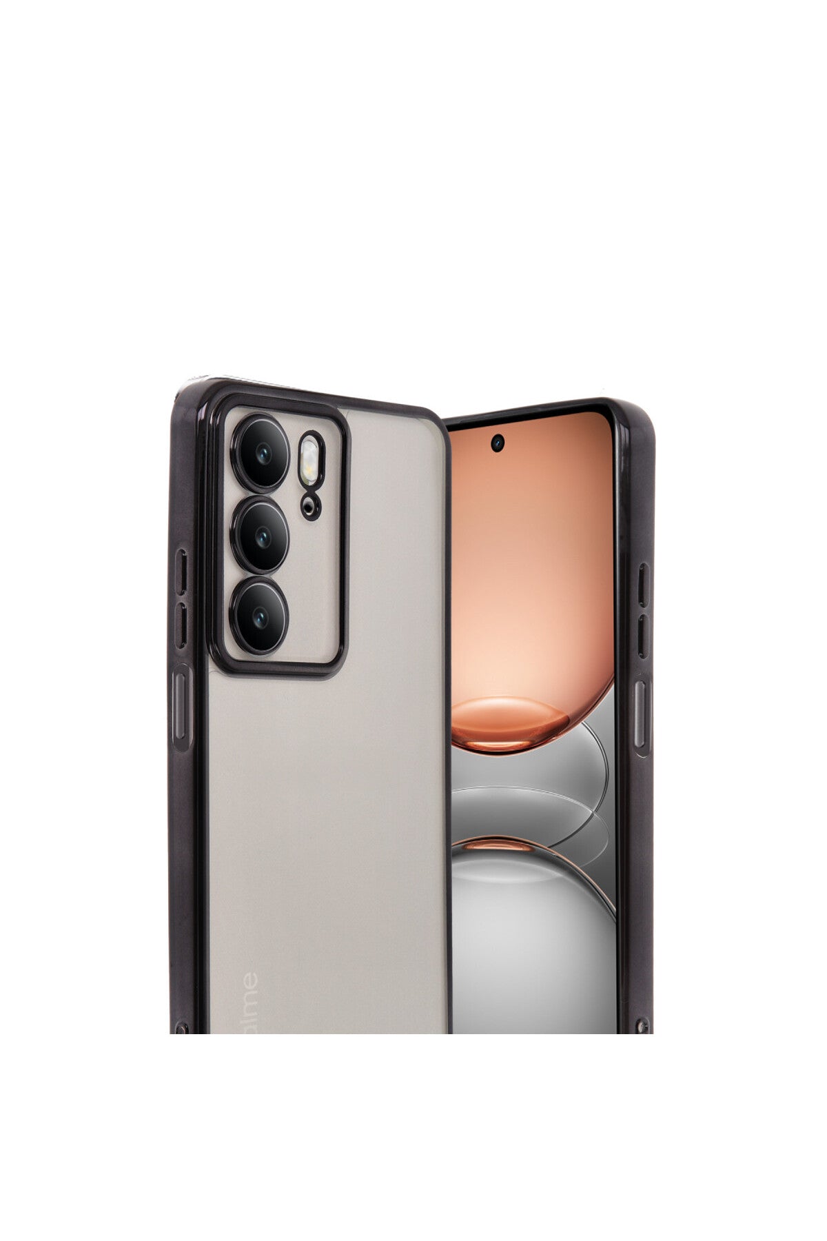 Realme C75 4G Uyumlu Kılıf Lensli Silikon - Siyah