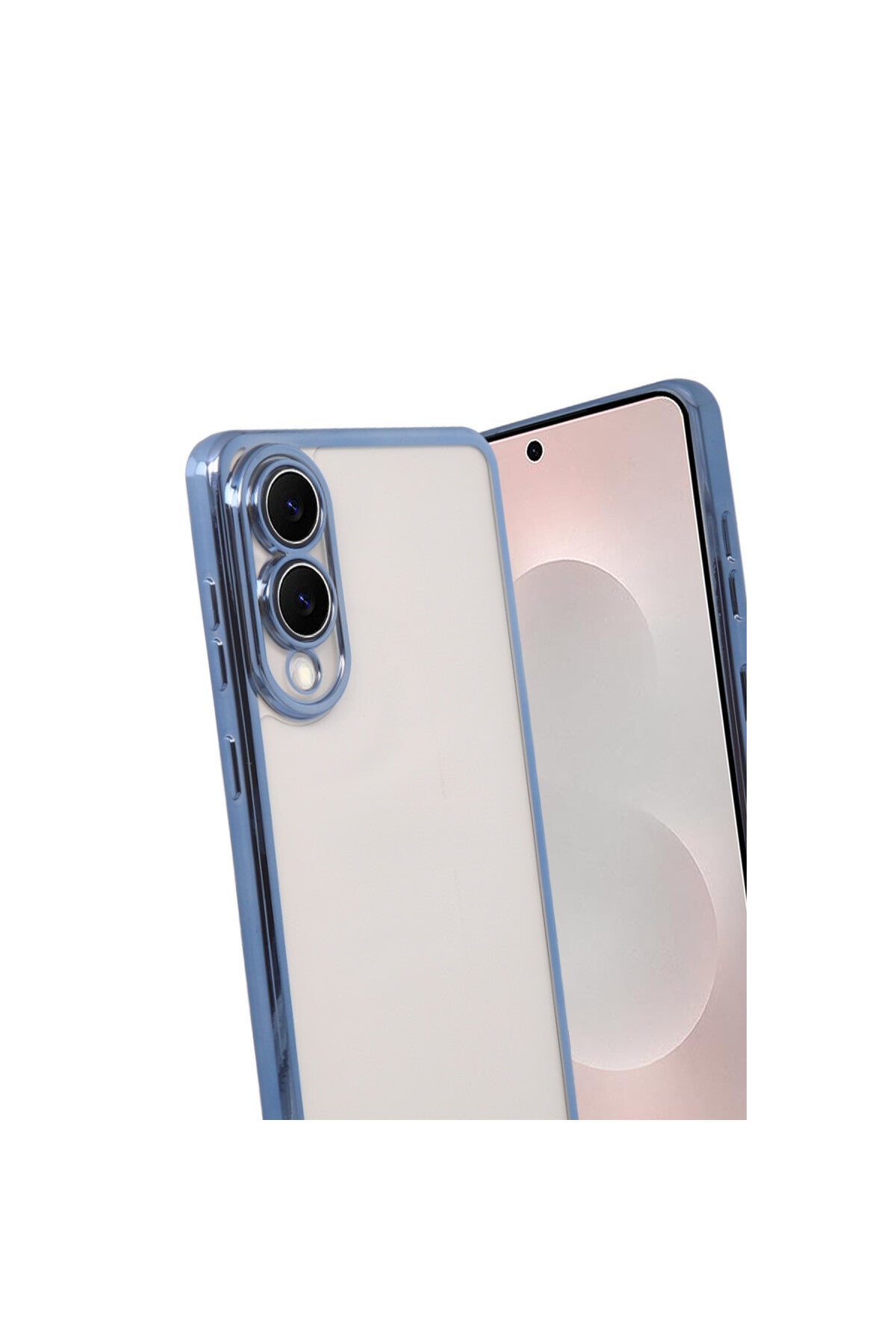Samsung Galaxy S25 Uyumlu Edge Lensli Silikon - Açık Mavi