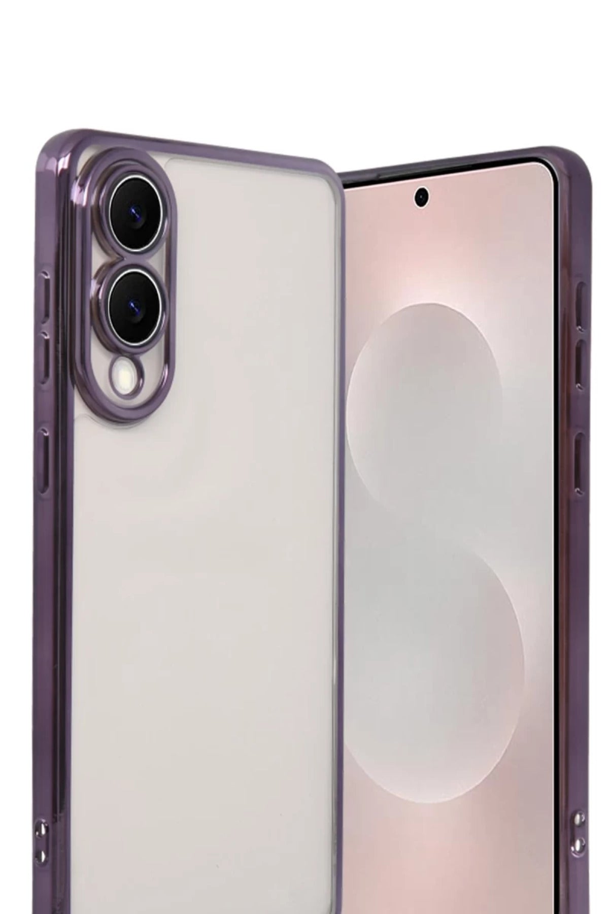 Samsung Galaxy S25 Uyumlu Edge Lensli Silikon - Mor
