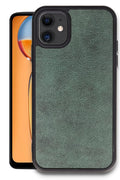 Apple iPhone 11 Uyumlu Kılıf Aras Deri Kapak - Koyu Yeşil