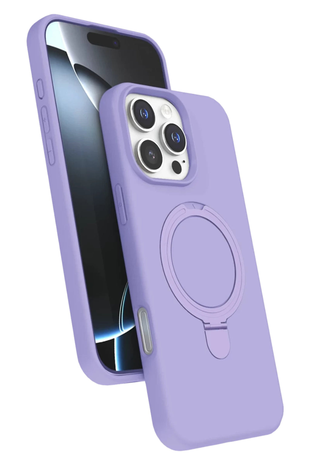 Apple iPhone 16 Pro Uyumlu Regal Magsafe Standlı Kapak - Lila