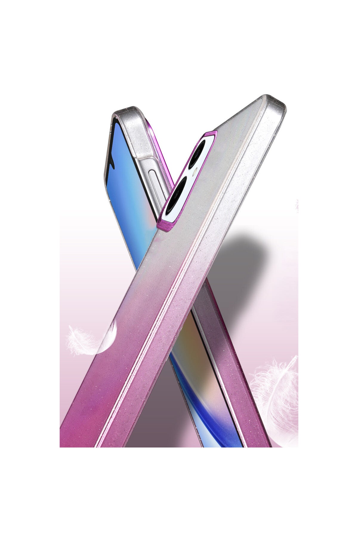 Samsung Galaxy A06 Uyumlu Glossy Kapak - Pembe