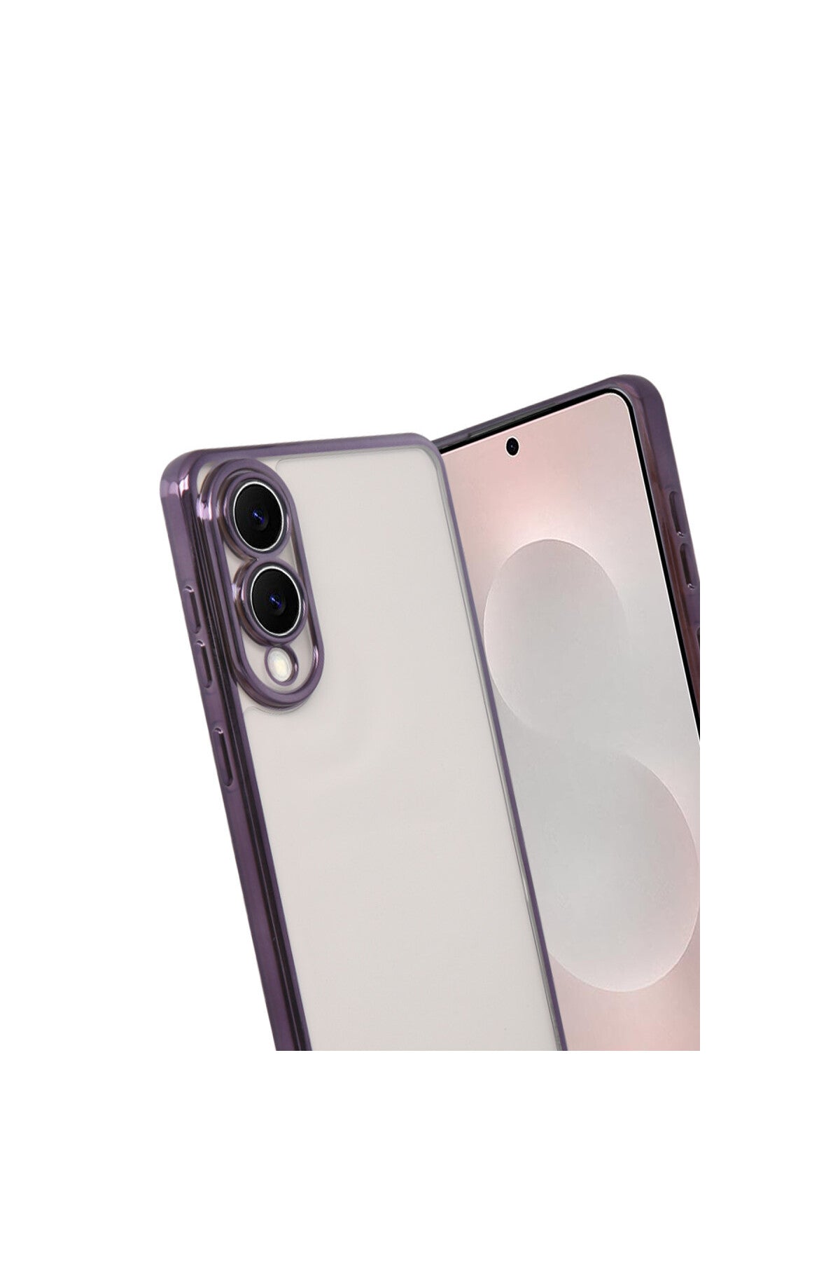 Samsung Galaxy S25 Uyumlu Edge Lensli Silikon - Mor