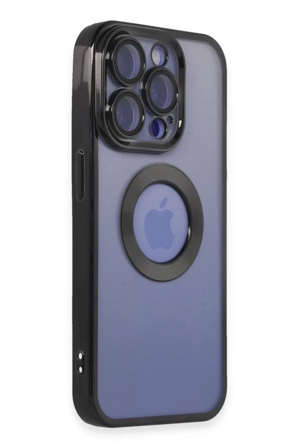 Apple iPhone 15 Pro Max Uyumlu Kılıf Slot Silikon - Siyah