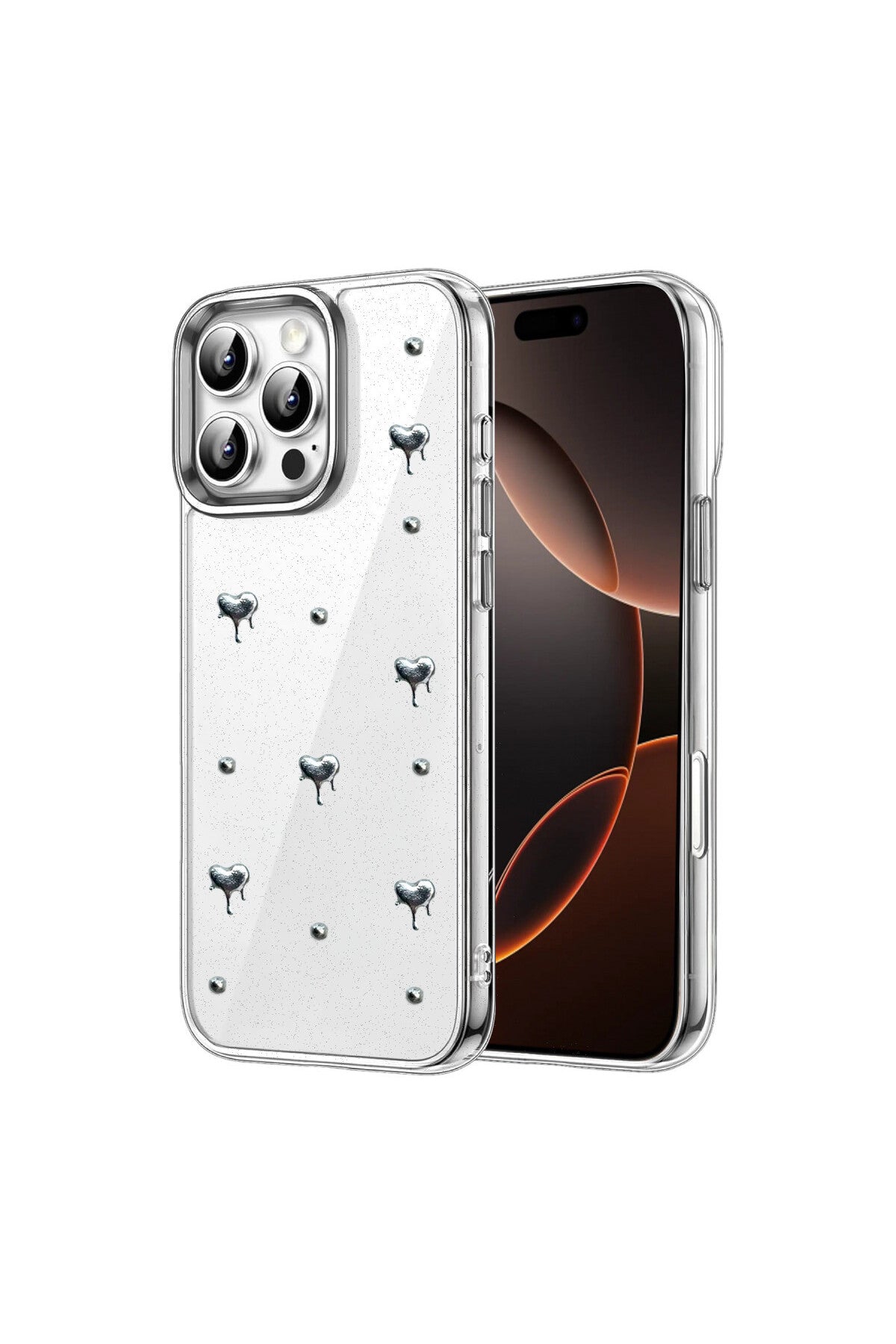 Apple iPhone 16 Pro Max Uyumlu Fiyonk Desenli Kapak - Desen 1