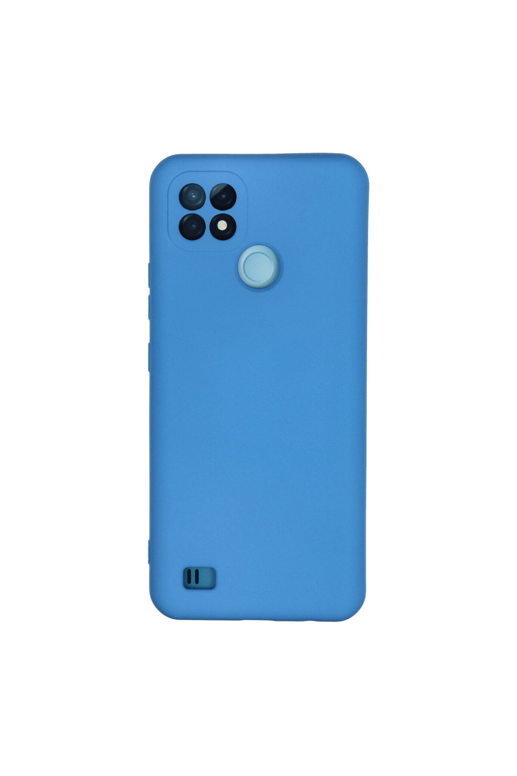 Realme C21 Uyumlu Kılıf Nano içi Kadife Silikon - Mavi