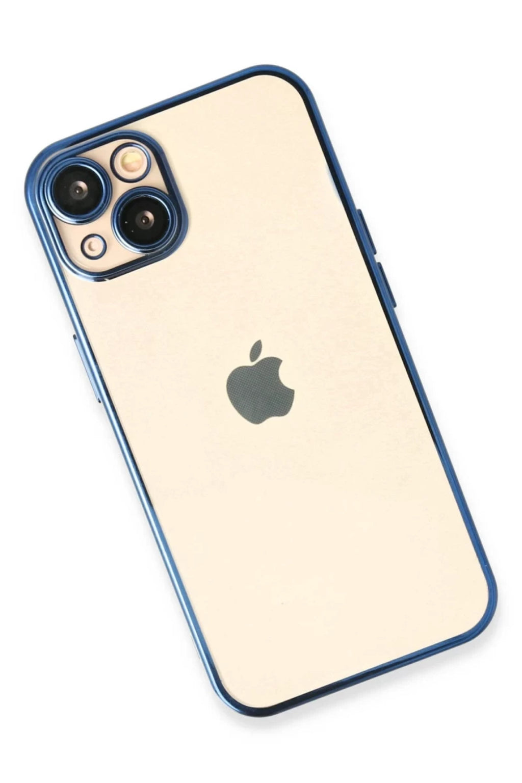 Apple iPhone 14 Uyumlu Kılıf Lensli Silikon - Açık Mavi