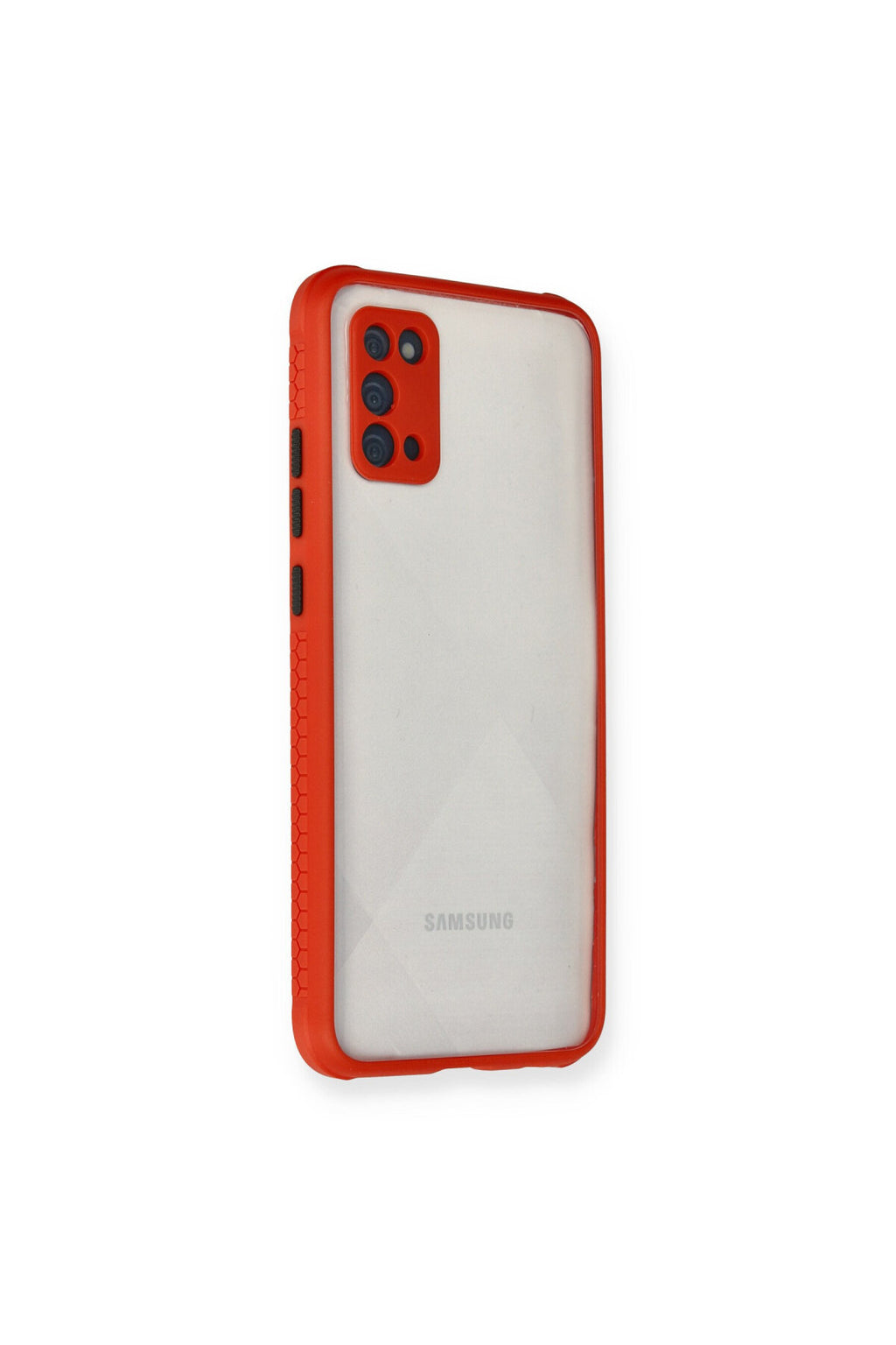 Samsung Galaxy A02S Uyumlu Kılıf Miami Şeffaf Silikon - Kırmızı
