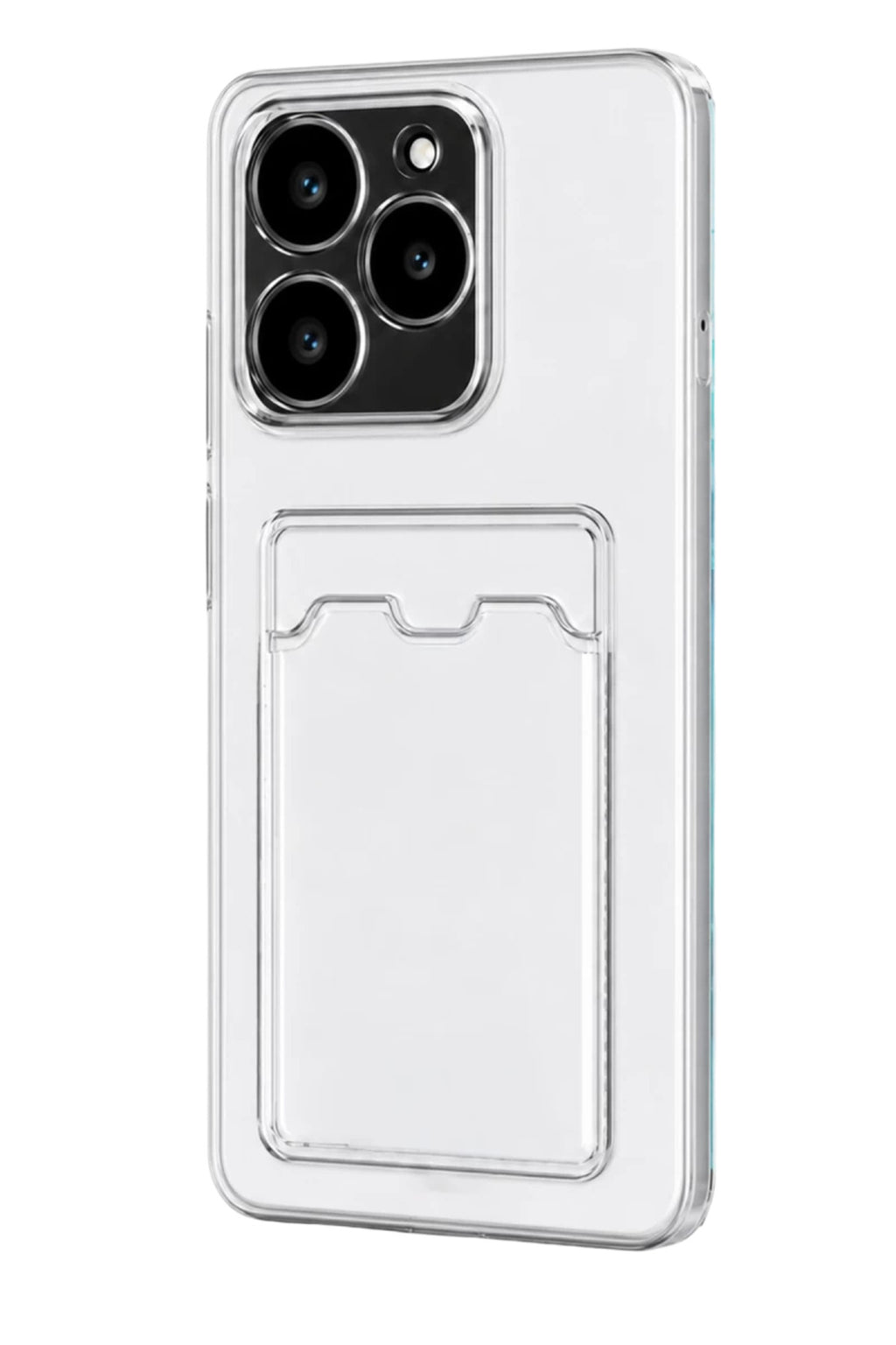 Realme C61 Uyumlu Kılıf Kart Şeffaf Silikon - Şeffaf