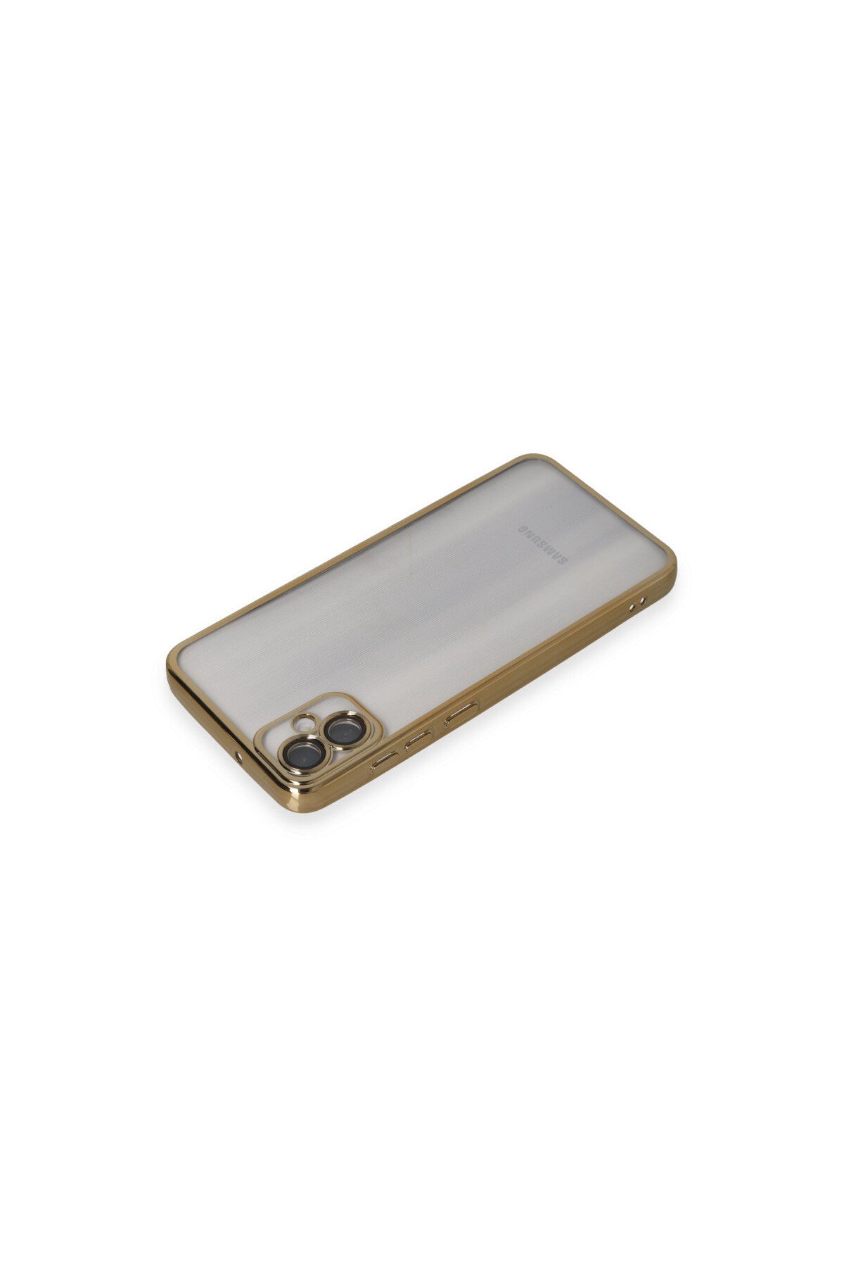 Samsung Galaxy A05 Uyumlu Kılıf Lensli Silikon - Gold