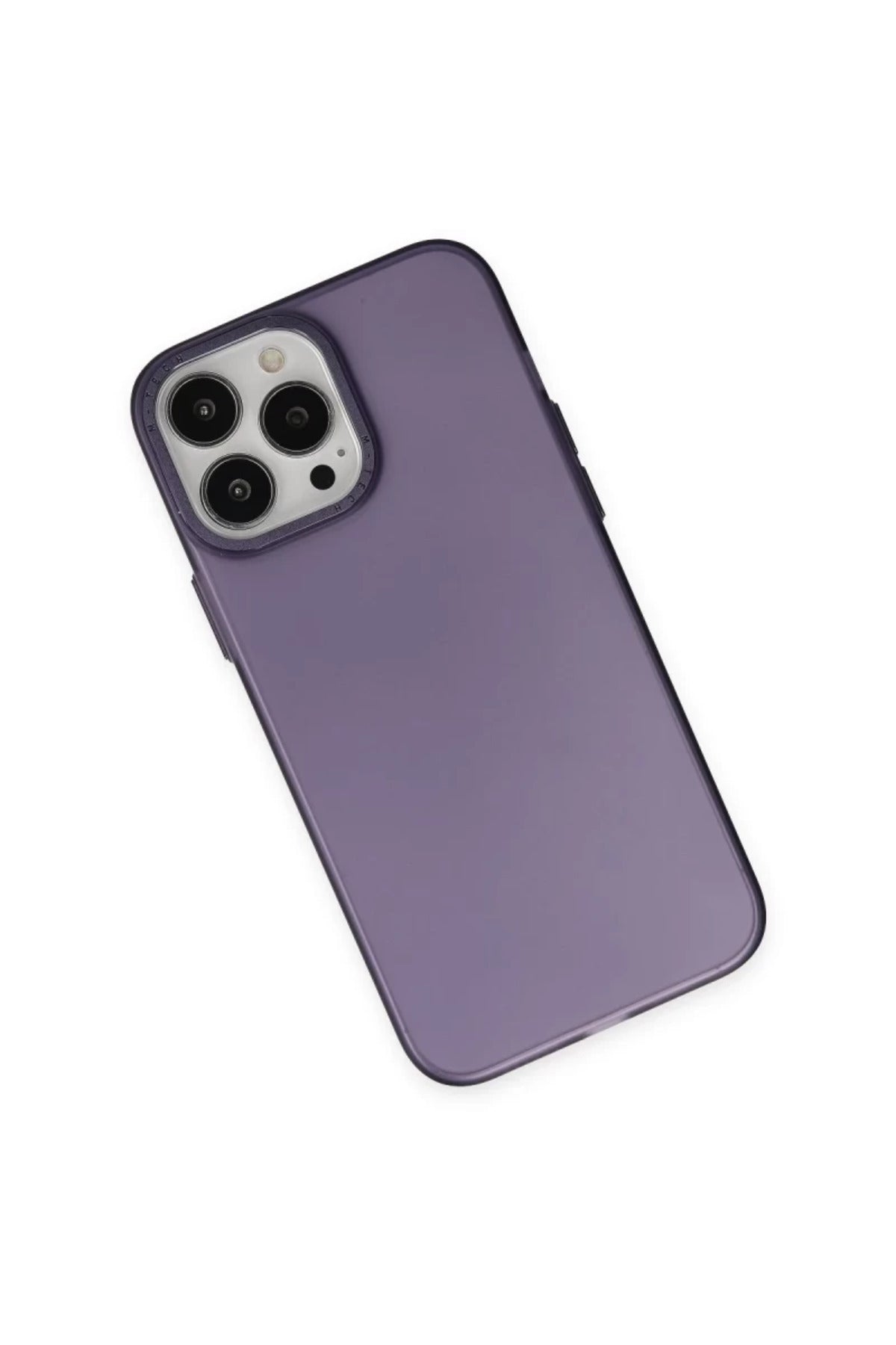 Apple iPhone 13 Pro Max Uyumlu Kılıf Modos Metal Kapak - Derin Mor