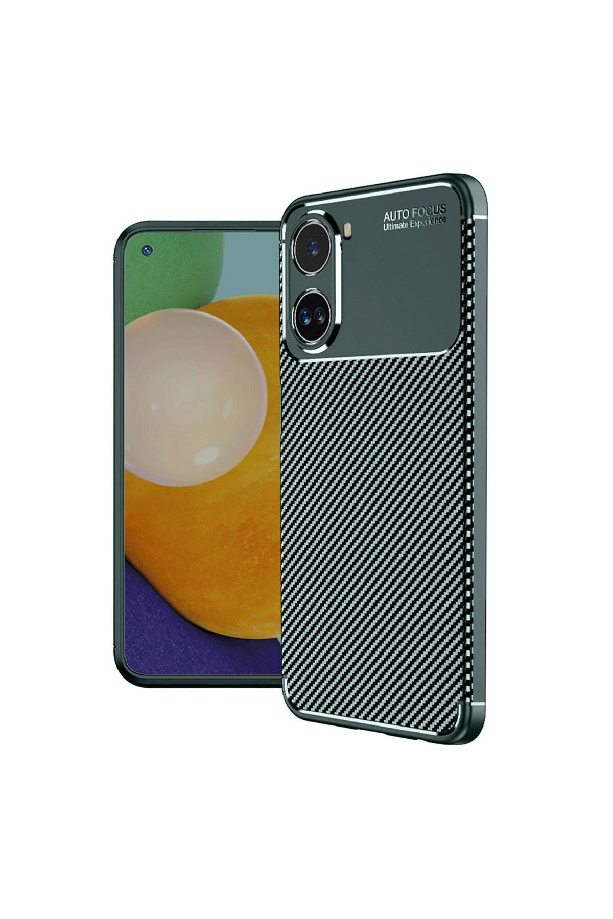 Xiaomi Poco X7 Pro Uyumlu Kılıf Auto Focus Karbon Kapak - Koyu Yeşil