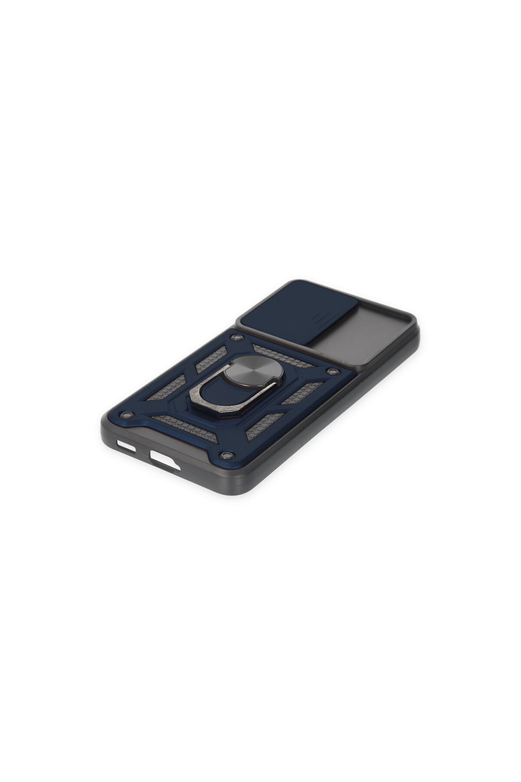 Samsung Galaxy S23 Uyumlu Kılıf Pars Lens Yüzüklü Silikon - Lacivert