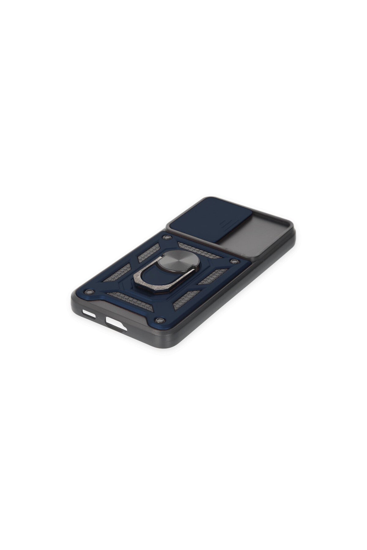 Samsung Galaxy S23 Uyumlu Kılıf Pars Lens Yüzüklü Silikon - Lacivert