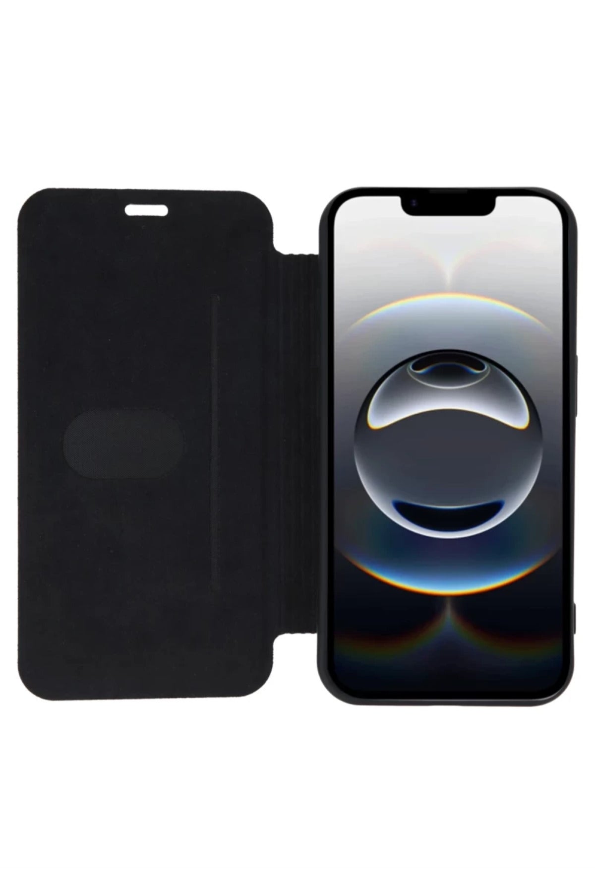 Apple iPhone 16E Uyumlu Kılıf Flip Cover - Siyah