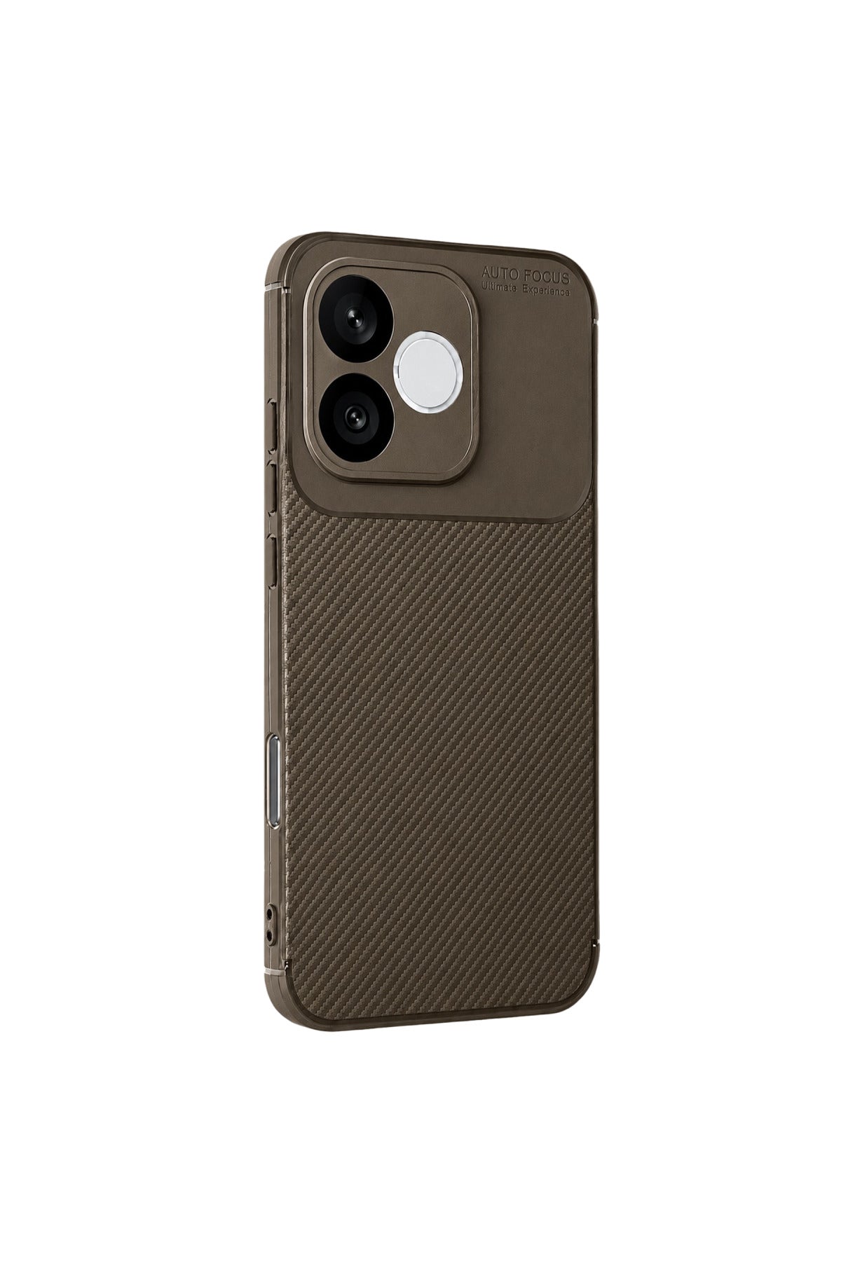 Huawei Honor 600 Lite Uyumlu Auto Focus Karbon Kapak - Kahverengi