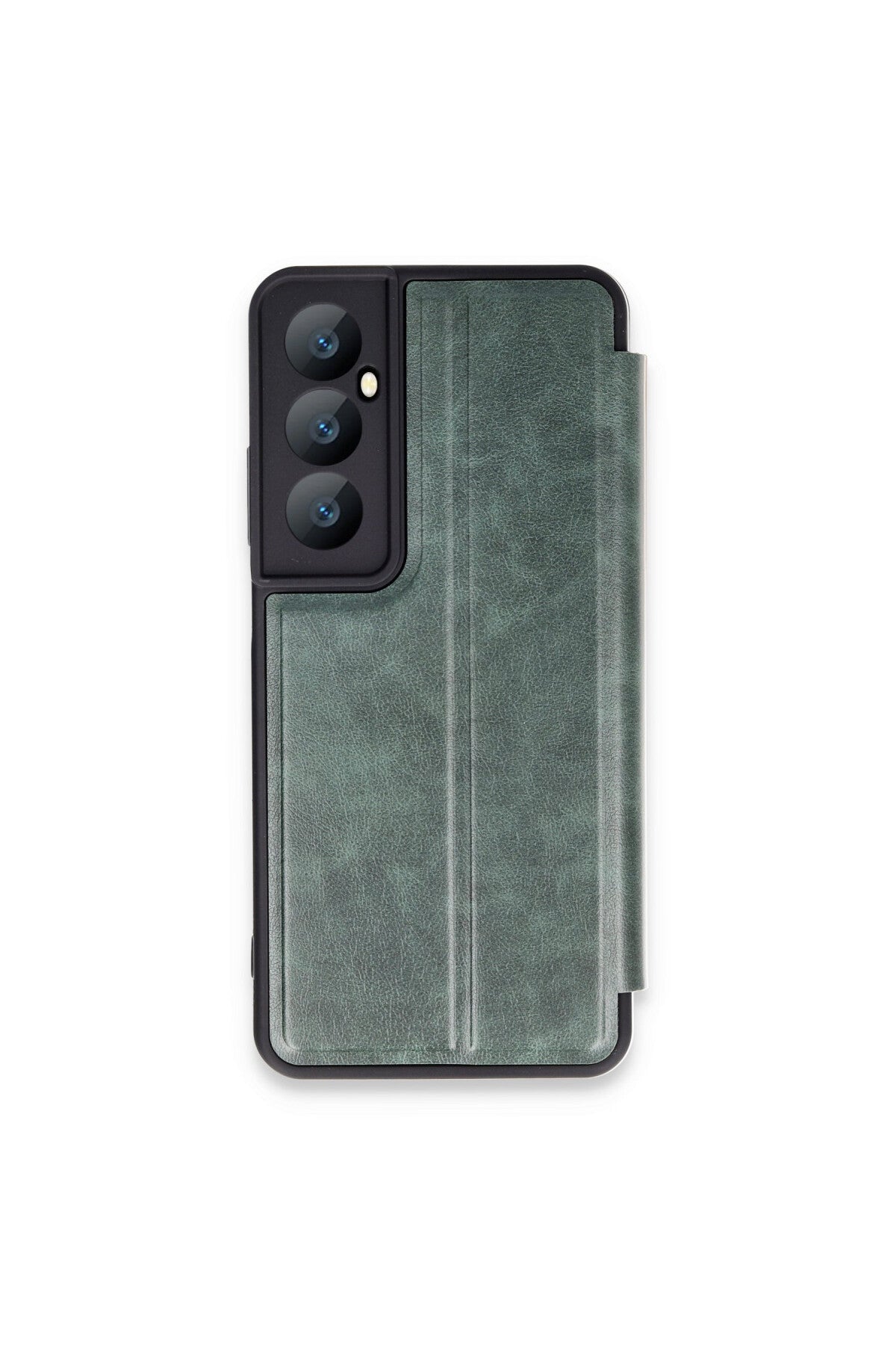 Realme C65 Uyumlu Kılıf Flip Cover - Koyu Yeşil