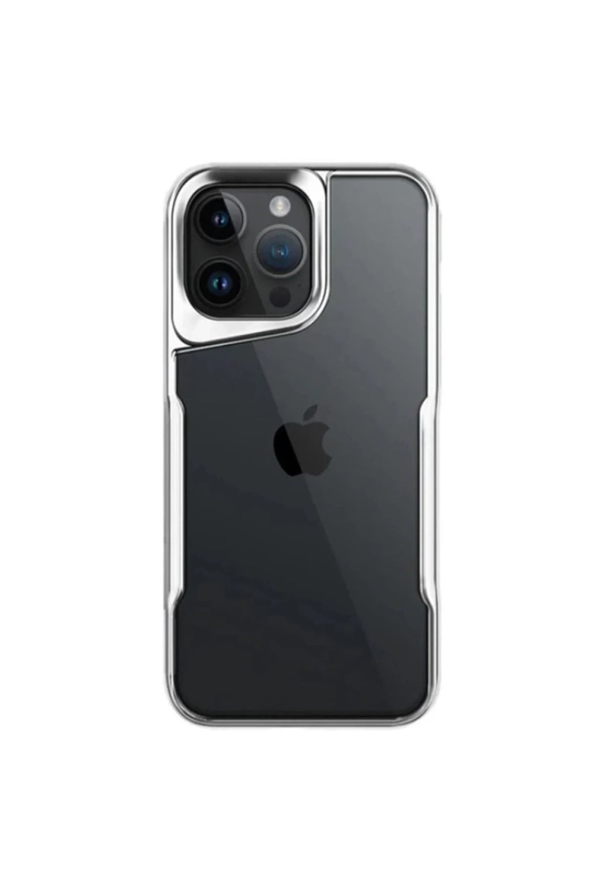 Apple iPhone 14 Pro Max Uyumlu Kılıf Boyi Silikon Kapak - Gümüş