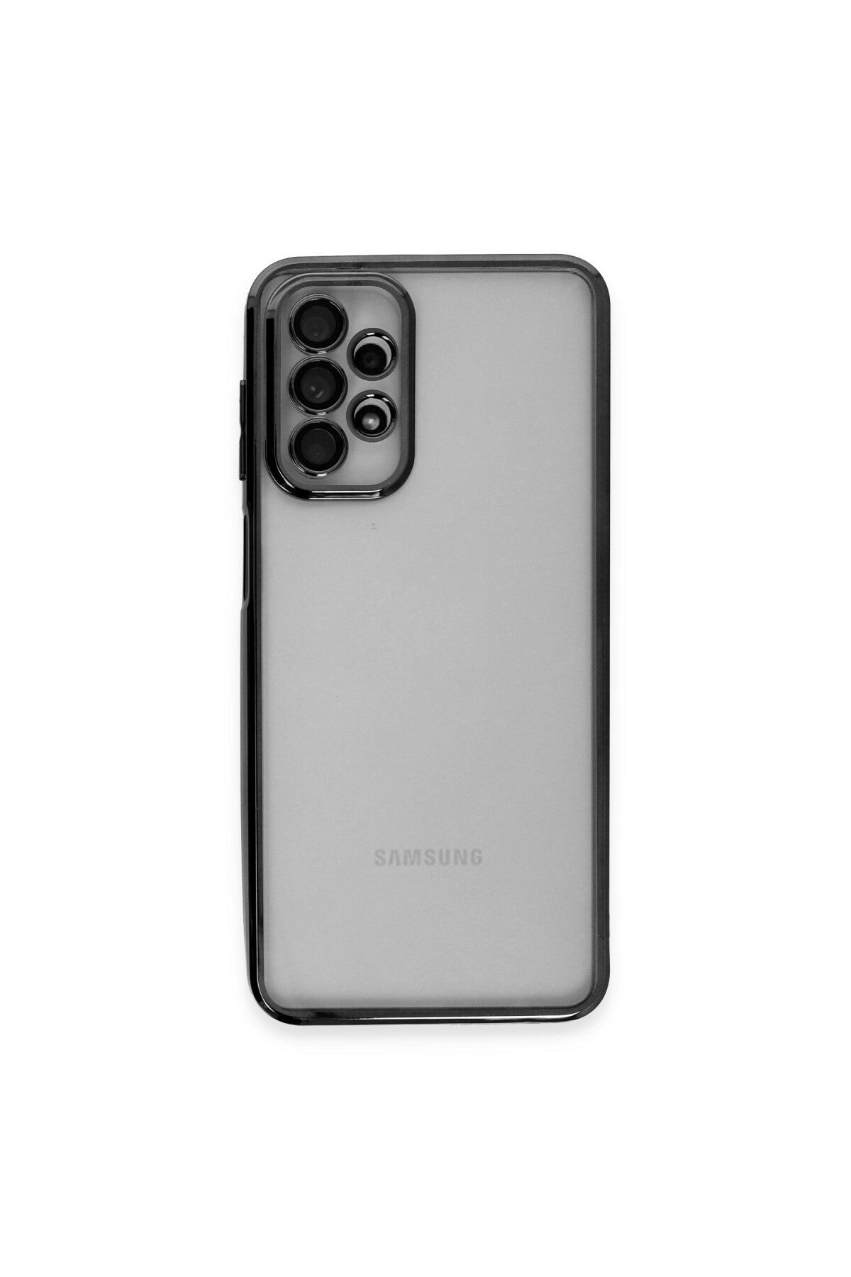 Samsung Galaxy A23 4G Uyumlu Kılıf Lensli Silikon - Siyah