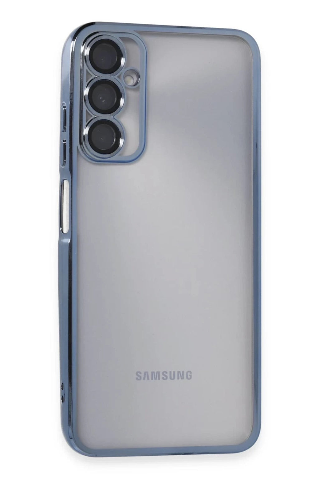 Samsung Galaxy A05S Uyumlu Kılıf Lensli Silikon - Açık Mavi