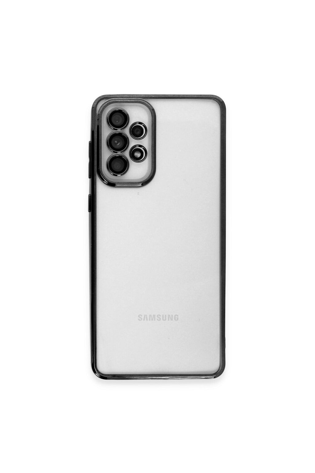 Samsung Galaxy A33 5G Uyumlu Kılıf Lensli Silikon - Siyah