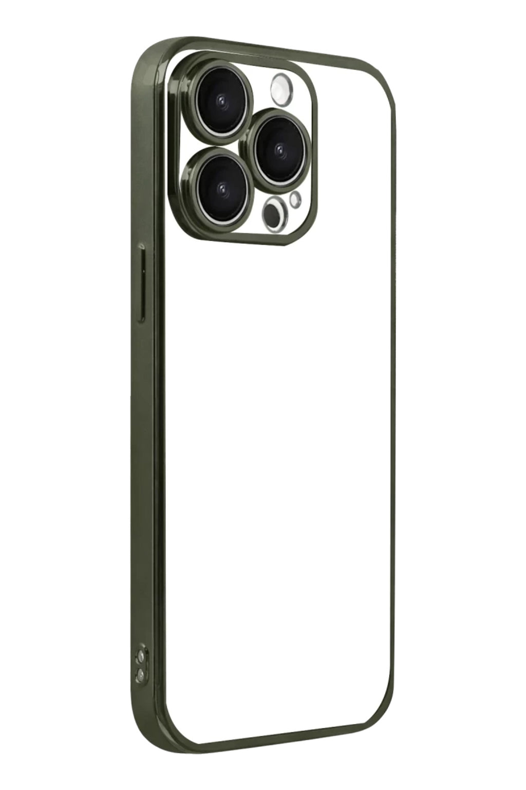 Apple iPhone 15 Pro Max Uyumlu Lensli Silikon - Yeşil
