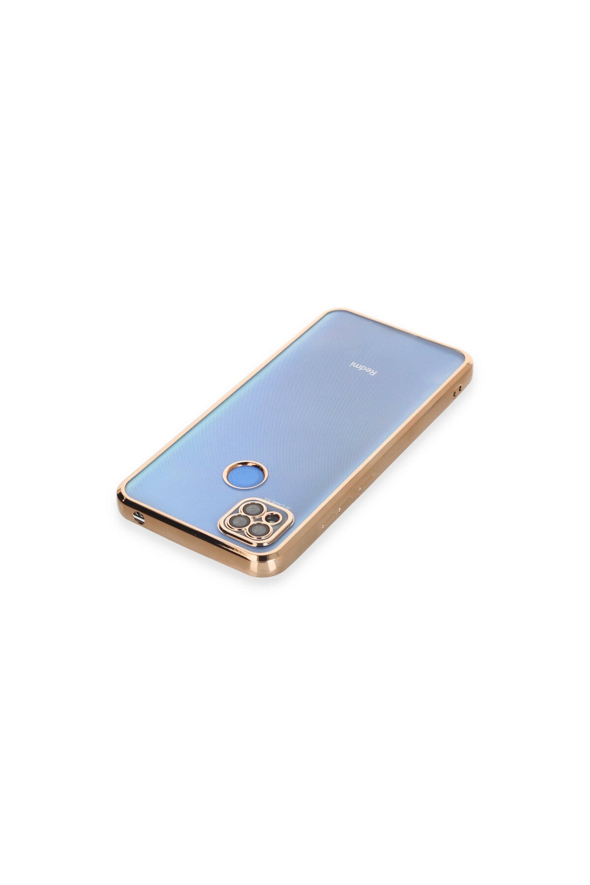 Xiaomi Redmi 9C Uyumlu Kılıf Lensli Silikon - Gold