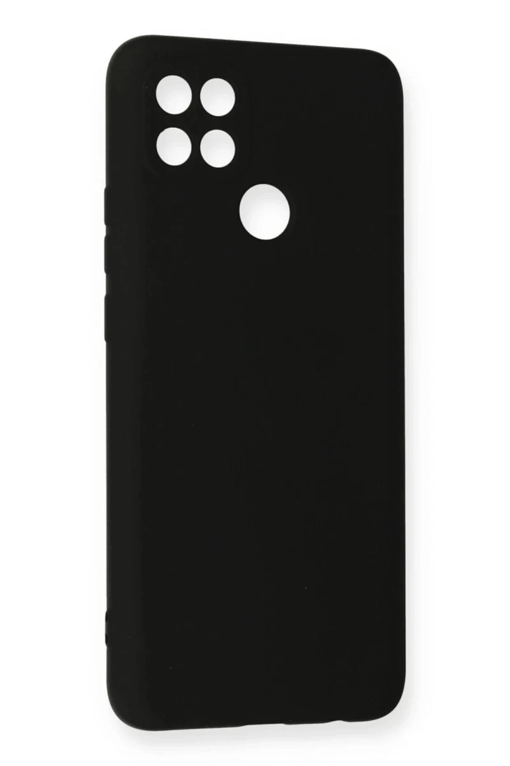 Oppo A15 Uyumlu Kılıf Nano içi Kadife Silikon - Siyah