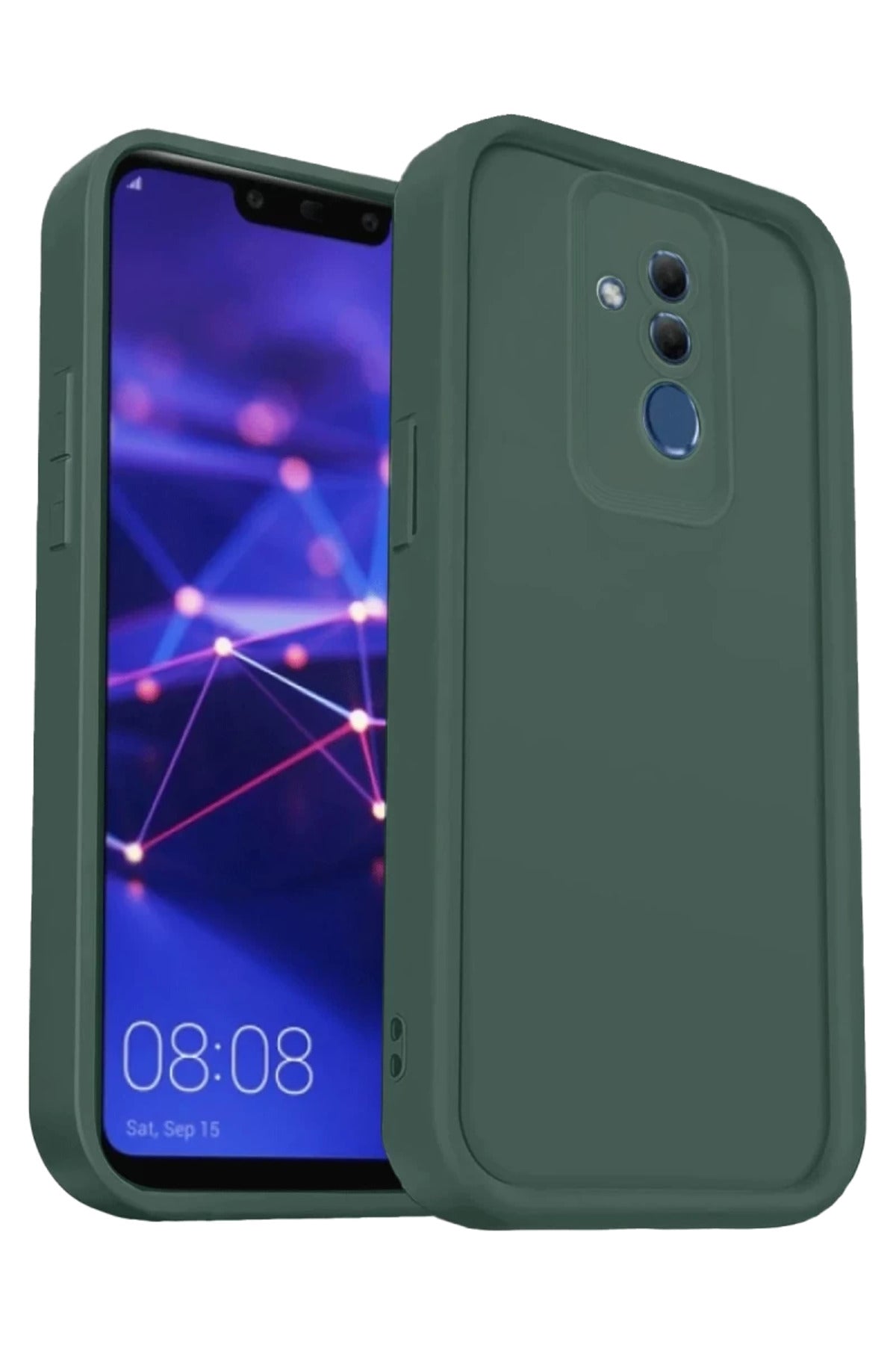 Huawei Mate 20 Lite Uyumlu Kılıf Viera Silikon - Koyu Yeşil