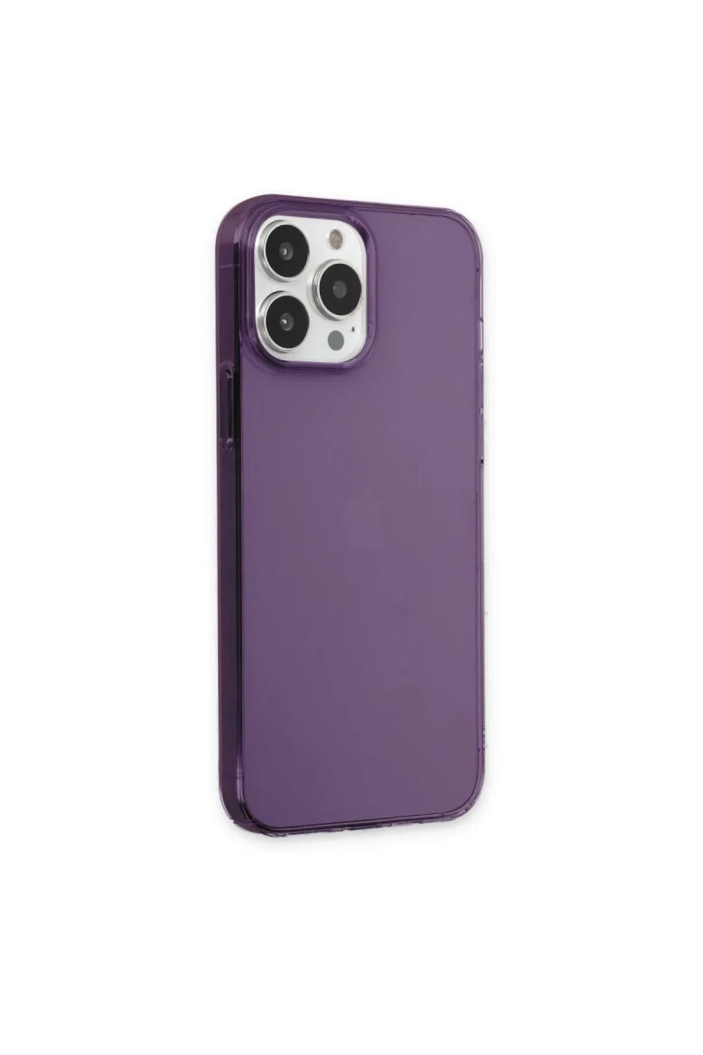 Apple iPhone 13 Pro Max Uyumlu Kılıf Pc Sert Şeffaf Kapak - Mor