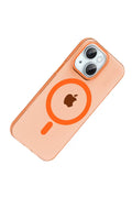 Joko Apple iPhone 15 Uyumlu PC Blank Magsafe Kapak - Turuncu