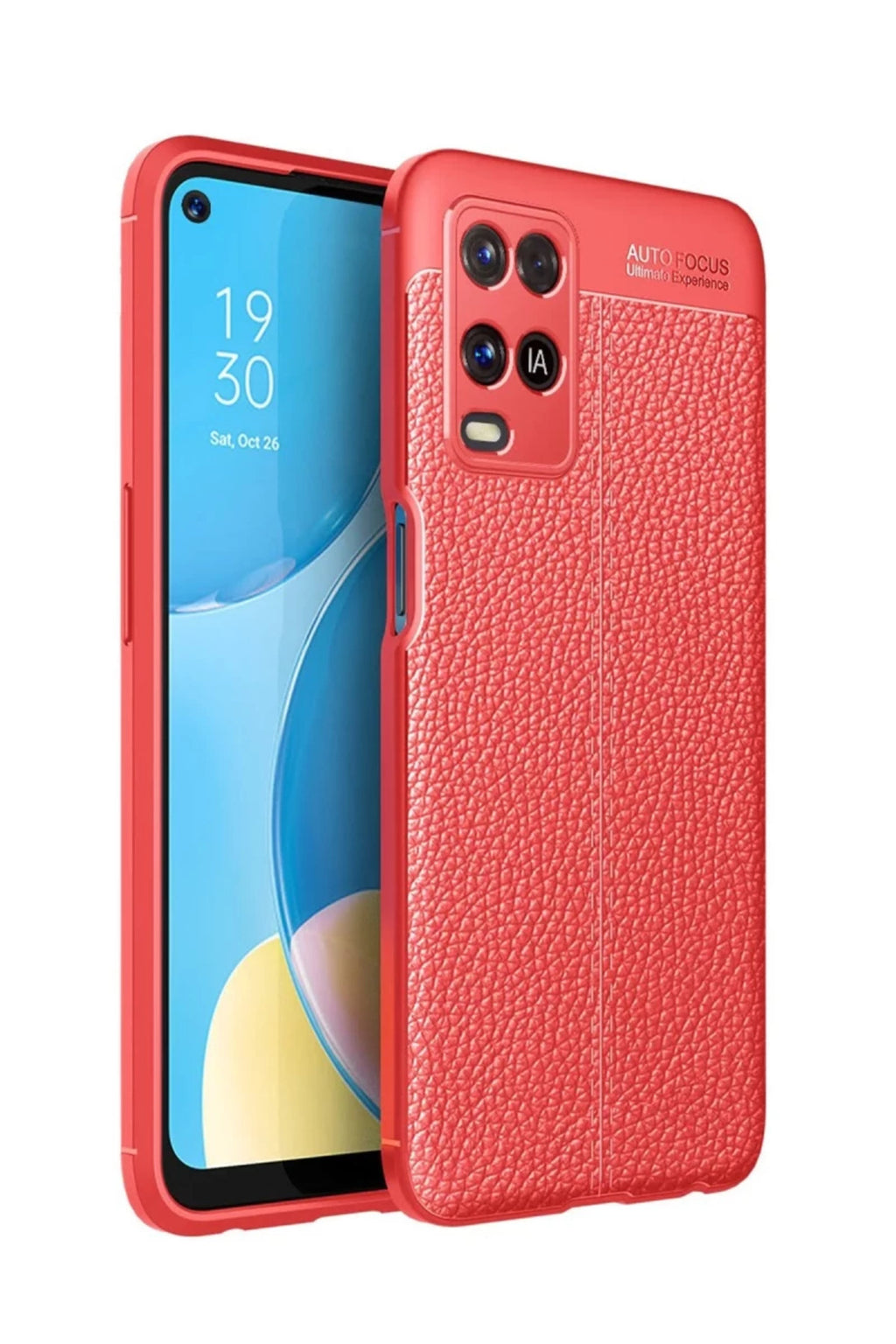Oppo A54 4G Uyumlu Kılıf Auto Focus Kapak - Kırmızı