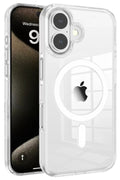 Joko Apple iPhone 16 Uyumlu Gleam PC Sert Magsafe Kılıf - Şeffaf