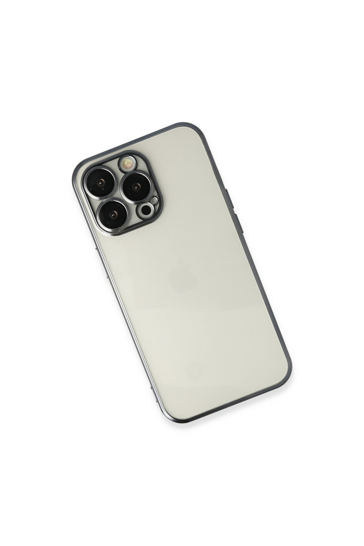 Apple iPhone 14 Pro Max Uyumlu Kılıf Lensli Silikon - Siyah