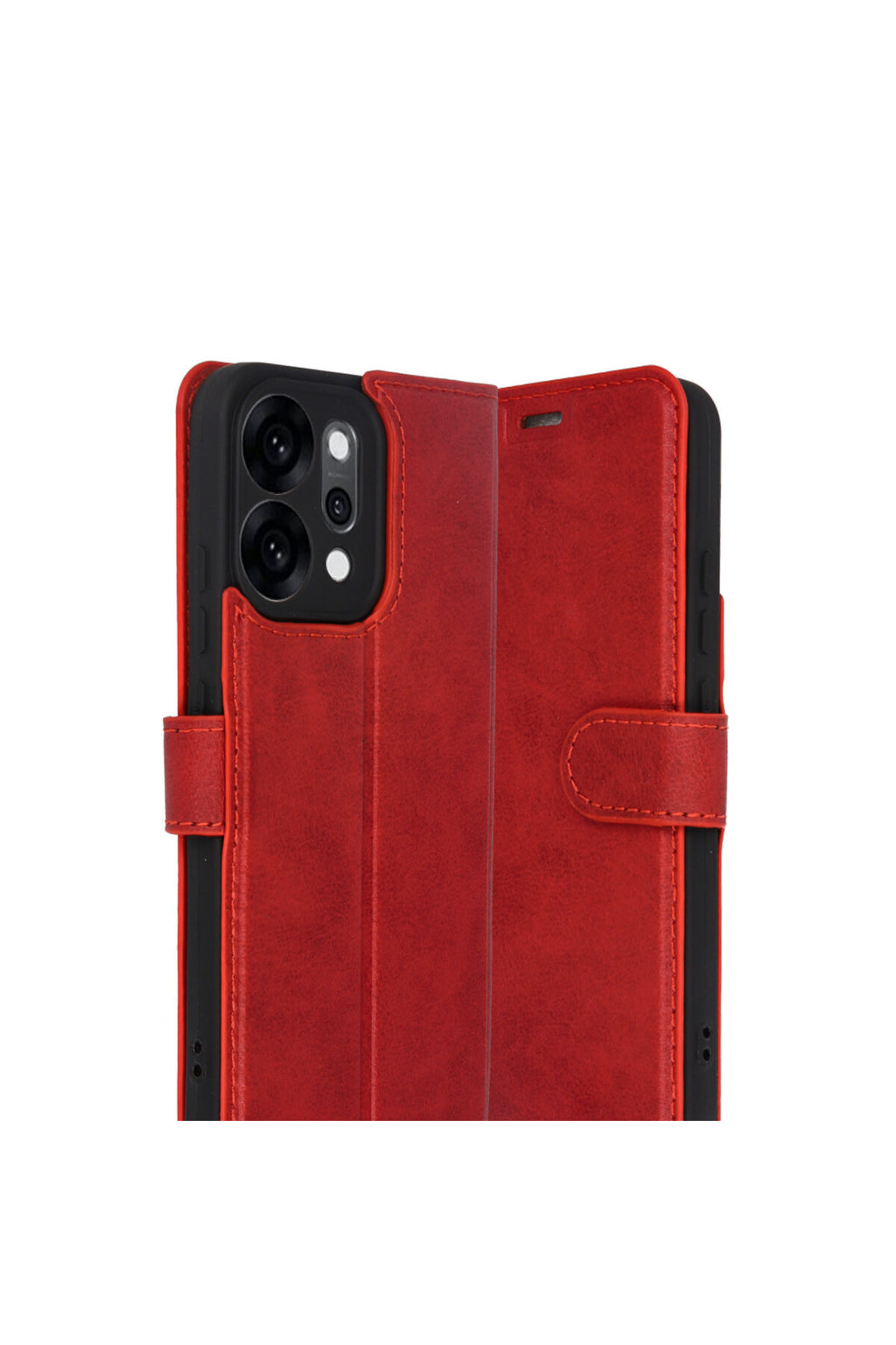 Oppo Reno 14 Uyumlu Trend S Plus Kapaklı Kılıf - Kırmızı