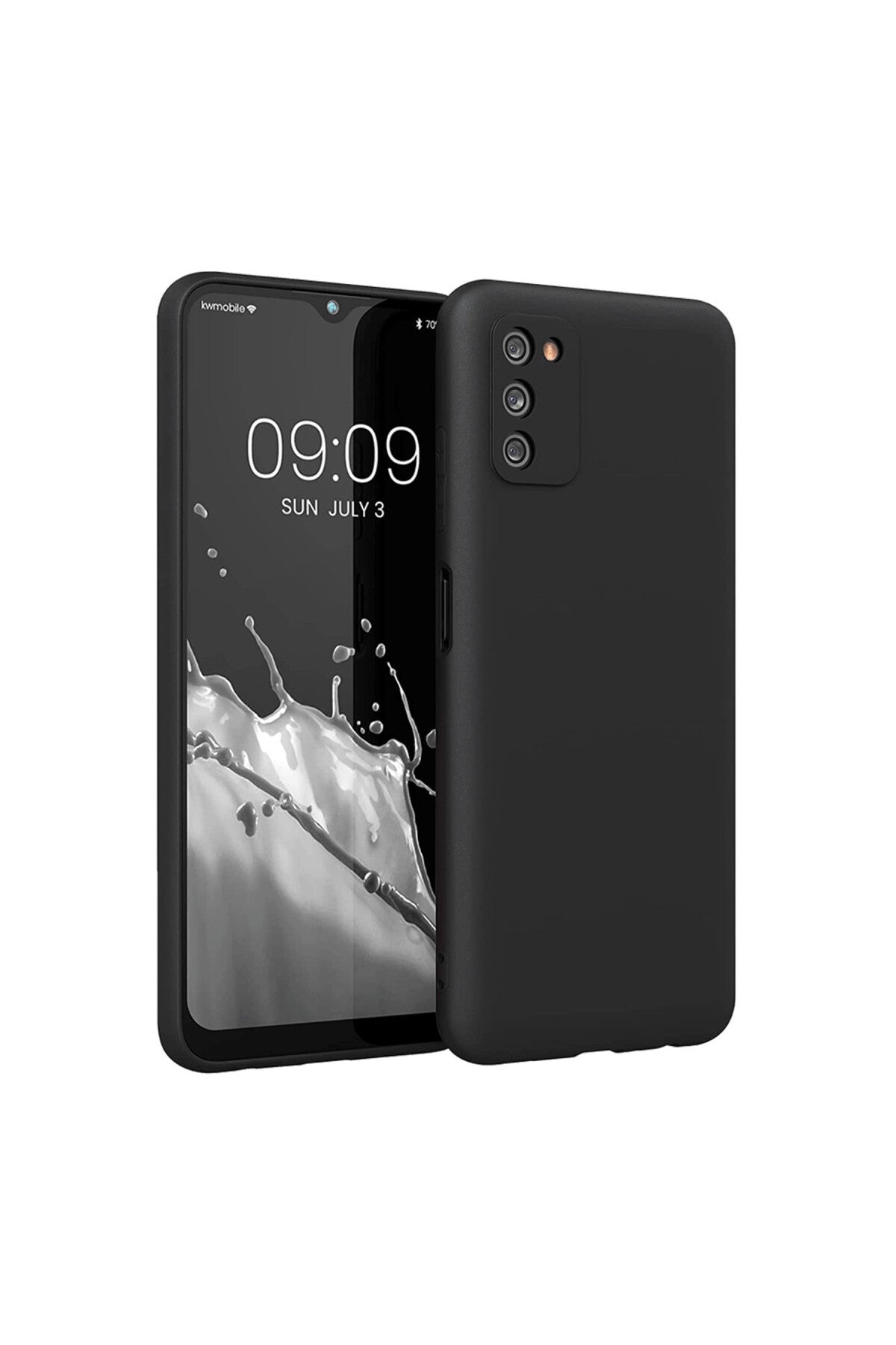 Samsung Galaxy A03S Uyumlu Kılıf First Silikon - Siyah
