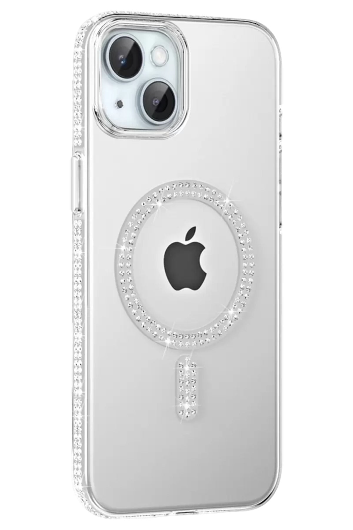 Joko Apple iPhone 14 Uyumlu Move Taşlı Magsafe Kapak - Natural Grey