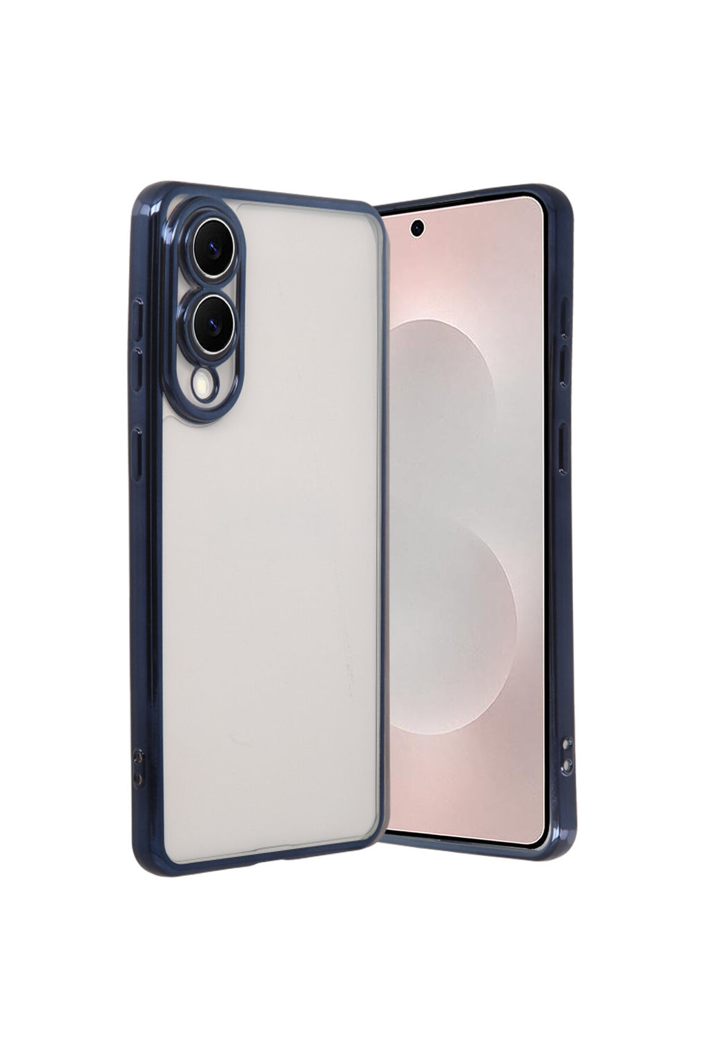 Samsung Galaxy S25 Uyumlu Edge Lensli Silikon - Lacivert