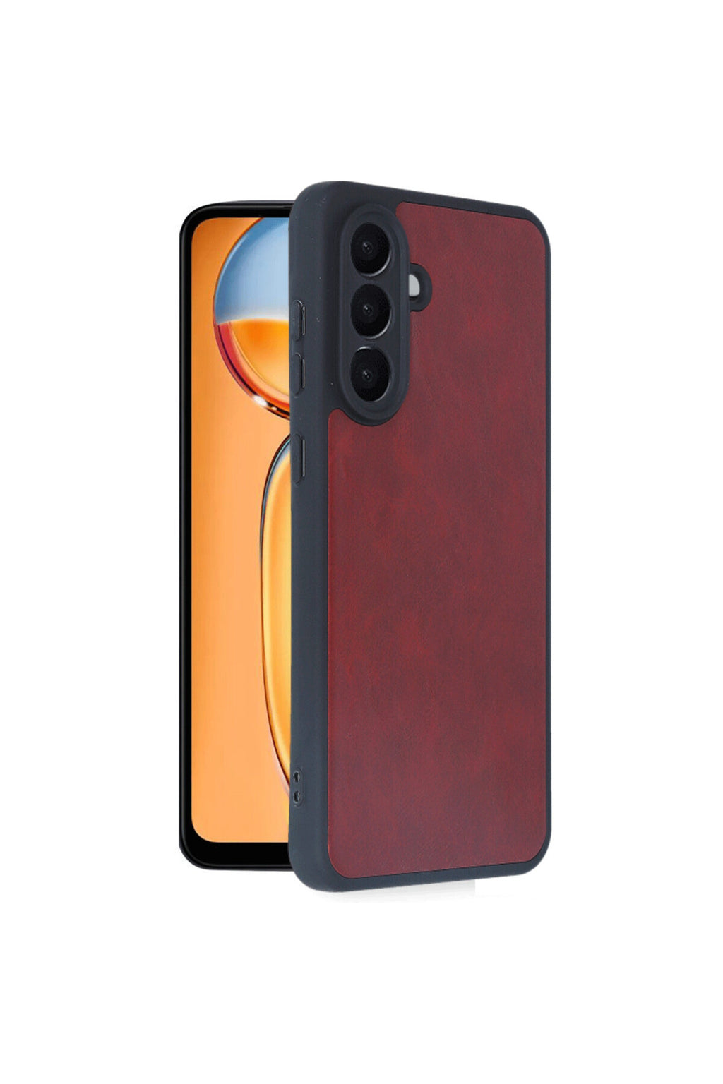 Samsung Galaxy A36 Uyumlu Kılıf Aras Deri Kapak - Bordo