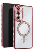 Samsung Galaxy S25 Uyumlu Edge Joke Simli Magneticsafe Kılıf - Pembe